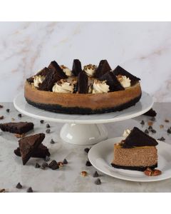 Large Caramel Pecan Fudge Cheesecake