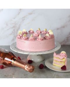 Large Vanilla Cake with Raspberry Buttercream
