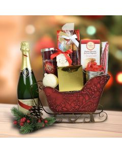 Santa’s Sleigh Of Treats With Champagne