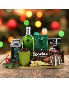 Santa’s Warm Comforts Gift Basket With Gin