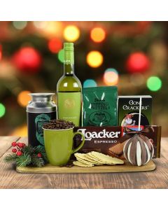 Santa’s Warm Comforts Gift Basket With Wine