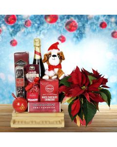 Yuletide Champagne & Snacking Gift Basket, champagne gift baskets, Christmas gift baskets
