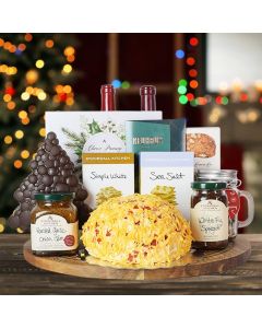 Christmas Wine, Cheese & Chocolate Platter, Christmas gift baskets, wine gift baskets