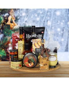 Savory Holiday Feast, liquor gift baskets, Christmas gift baskets
