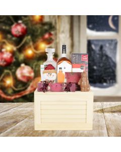 Grand Christmas Liquor Crate, liquor gift baskets, Christmas gift baskets, gourmet gift baskets
