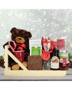 Christmas Sleigh with Tea & Cookies, gourmet gift baskets, Christmas gift baskets
